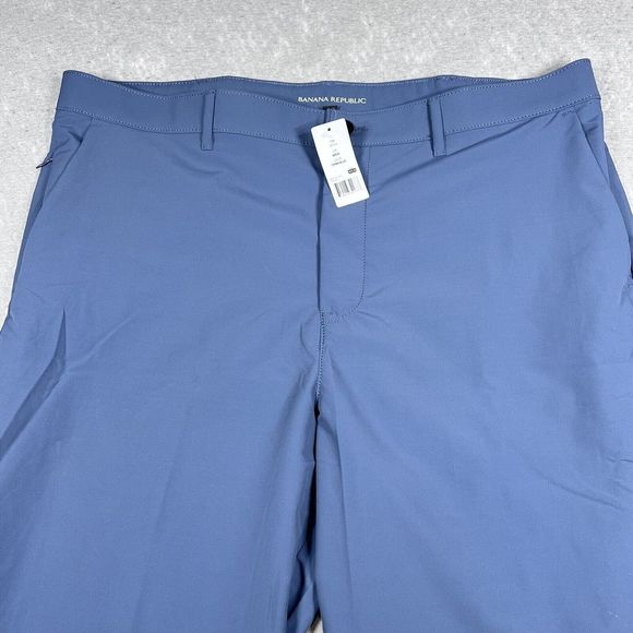 Banana Republic Pants Mens Size 40 Blue Flat Front Slim Performance Stretch Golf - Picture 2 of 11